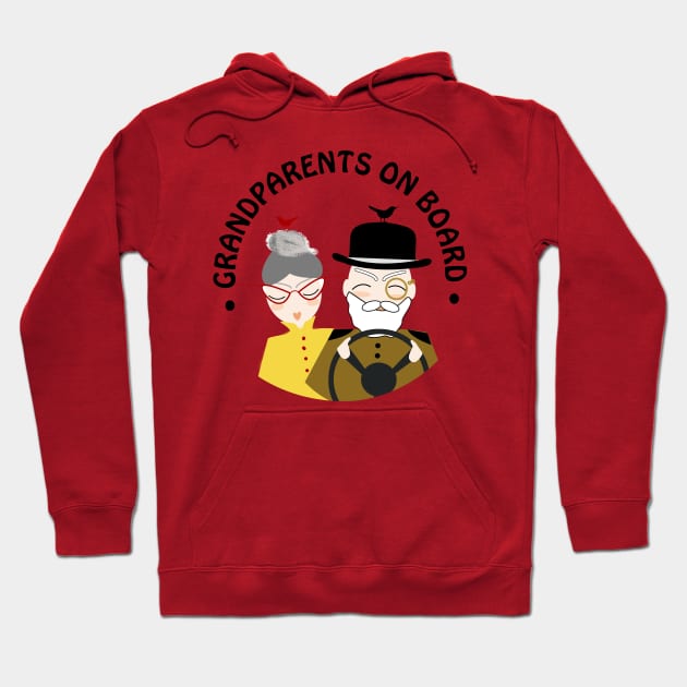 Grandparents on board Hoodie by pois